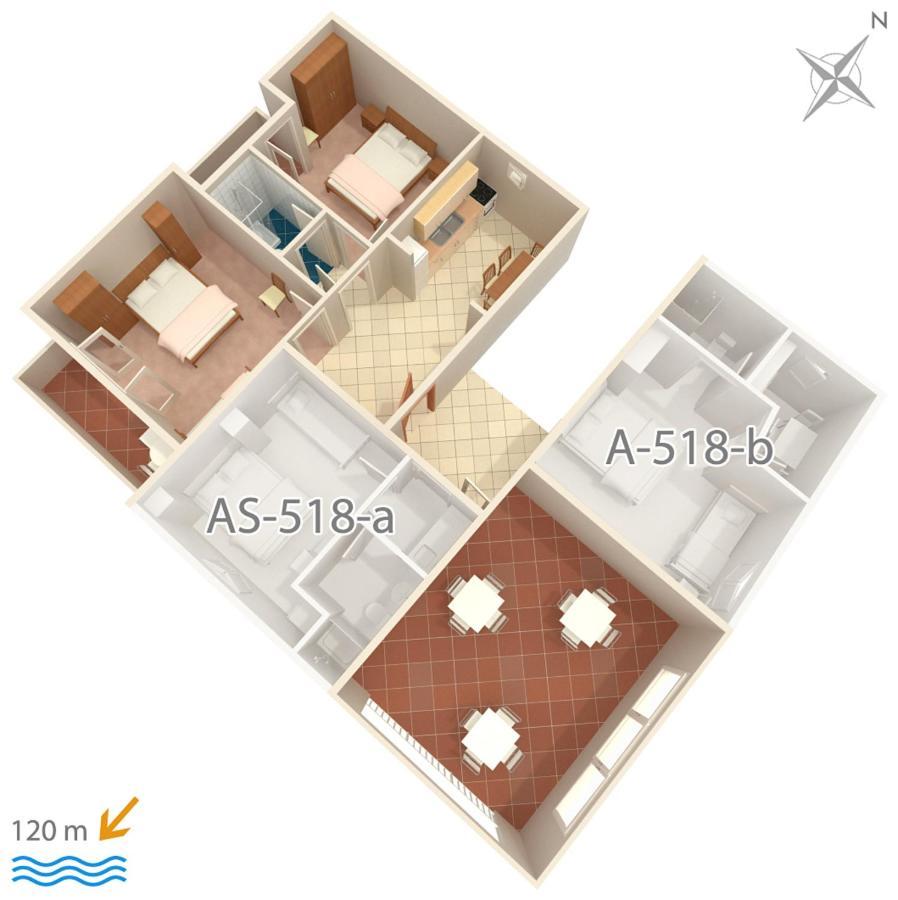Apartment Podgora 518A Ngoại thất bức ảnh